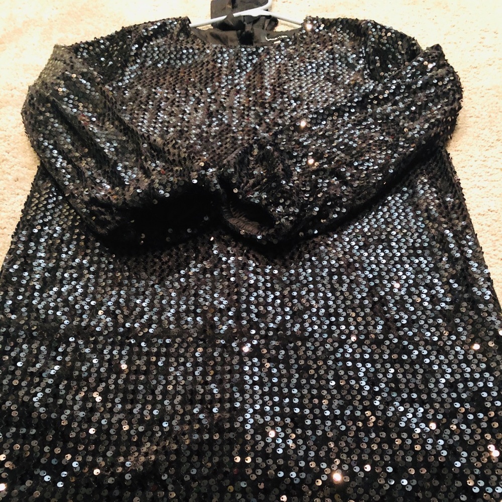 Black Sequin Holiday Dress